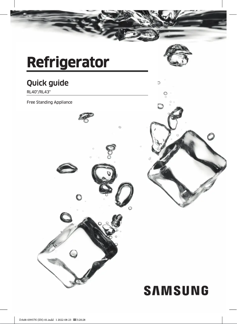 Page 1 de la notice Manuel utilisateur Samsung RL4354RBABS