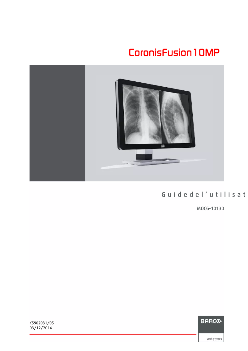 Página 1 del manual Manual de usuario Barco Coronis Fusion MDCG-10130