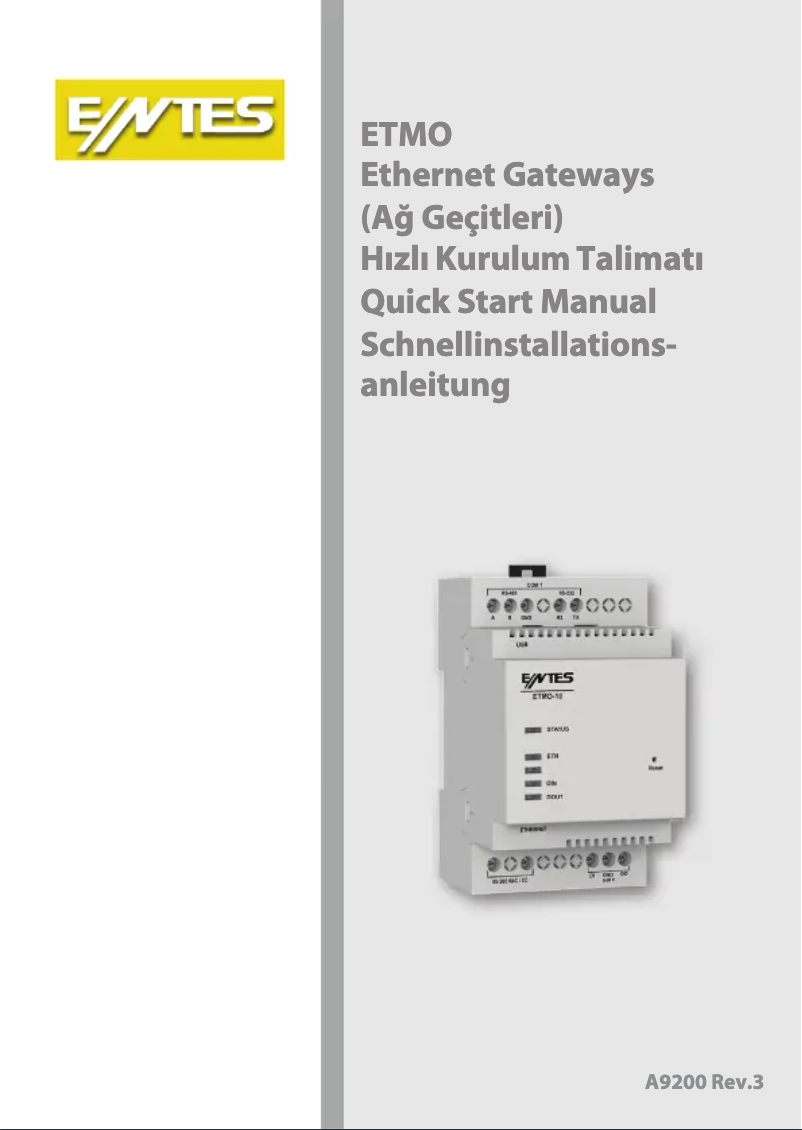 Page n°1 - Manuel utilisateur ENTES ETMO-02