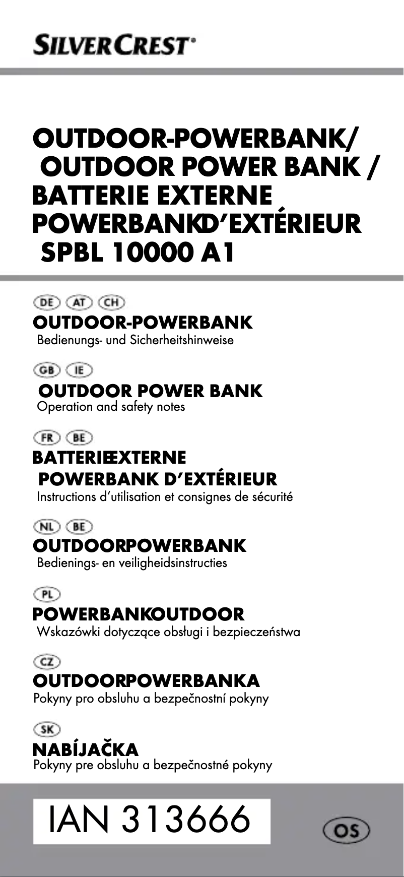 Page 1 de la notice Manuel utilisateur SilverCrest SPBL 10000 A1