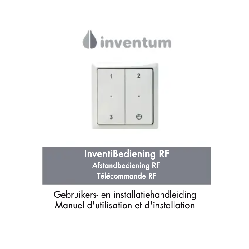 Page 1 de la notice Manuel utilisateur Inventum InventiBediening RF