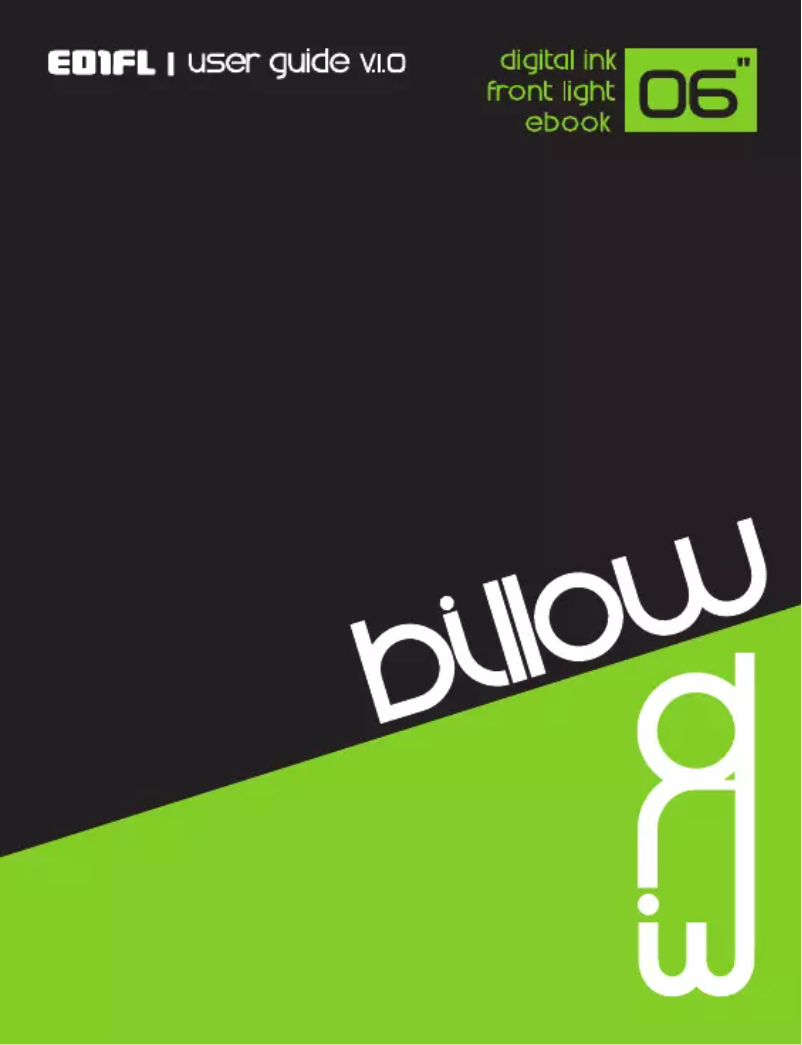 Page 1 de la notice Manuel utilisateur Billow E01FL