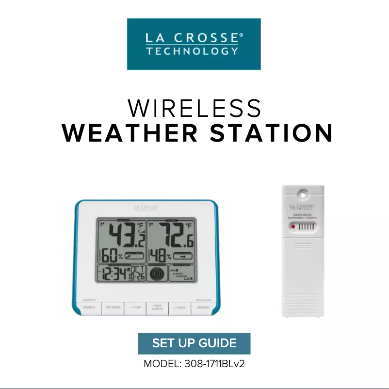 Page n°1 - Manuel utilisateur La Crosse Technology 308-1711BLV3