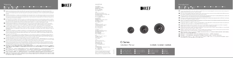 Page n°1 - Manuel utilisateur KEF Ci160QR