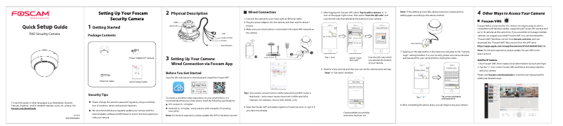 Page 1 de la notice Manuel utilisateur Foscam FI9961EP