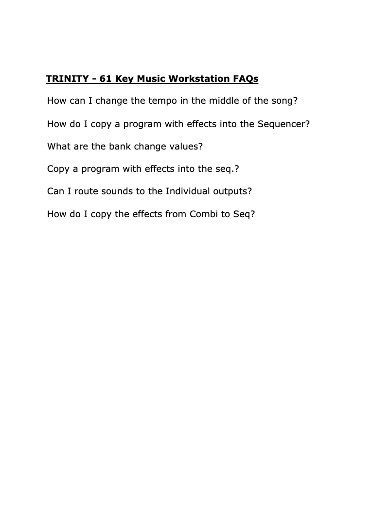 Image de la première page du manuel de l'appareil Trinity