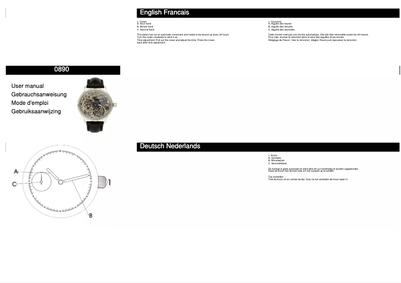 Imagen de la primera página del manual del dispositivo Scelet 0890
