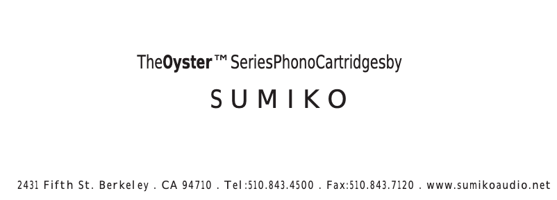 Image de la première page du manuel de l'appareil Sumiko Pearl