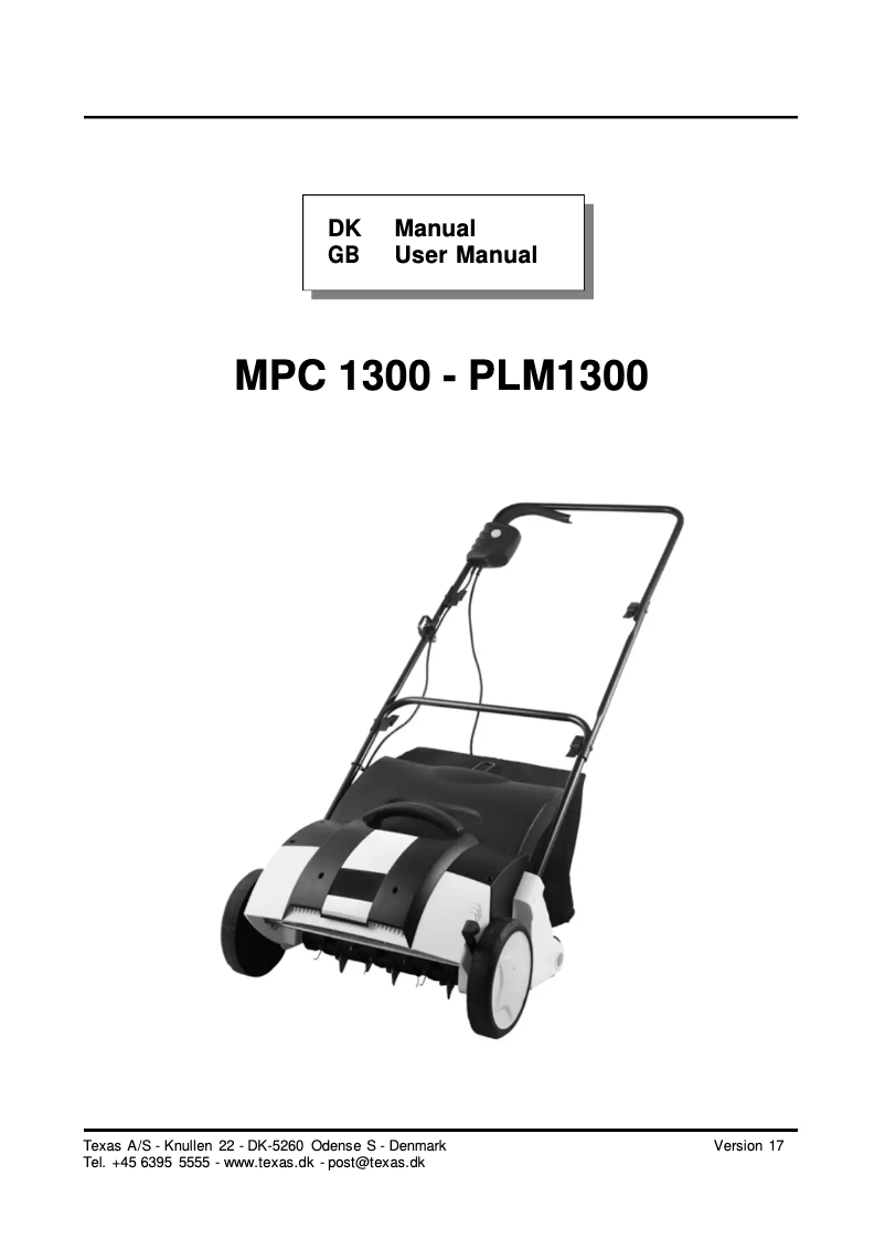 Image de la première page du manuel de l'appareil MPC 1500