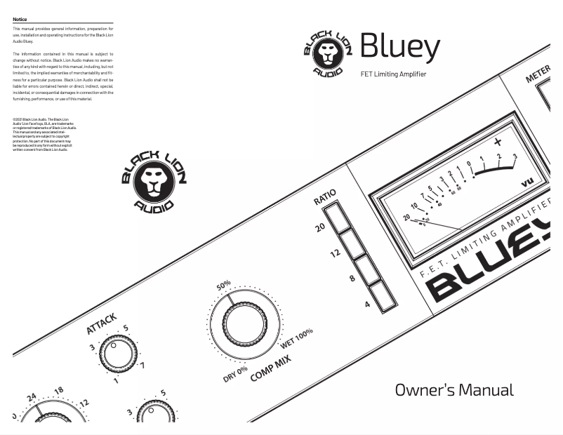 Image de la première page du manuel de l'appareil Bluey