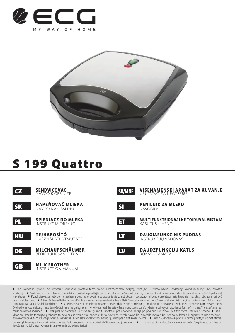 Page 1 de la notice Manuel utilisateur ECG S 199 Quattro