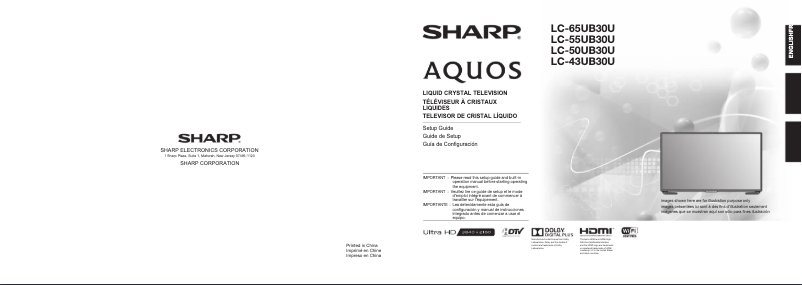 Page n°1 - Manuel utilisateur Sharp Aquos LC-65UB30U