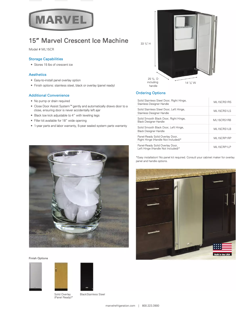 Page 1 de la notice Manuel utilisateur Marvel ML15CR1L