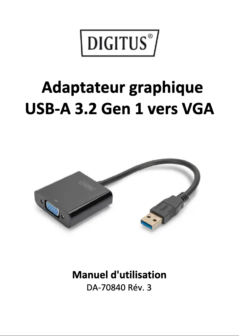 Image de la première page du manuel de l'appareil DA-70840