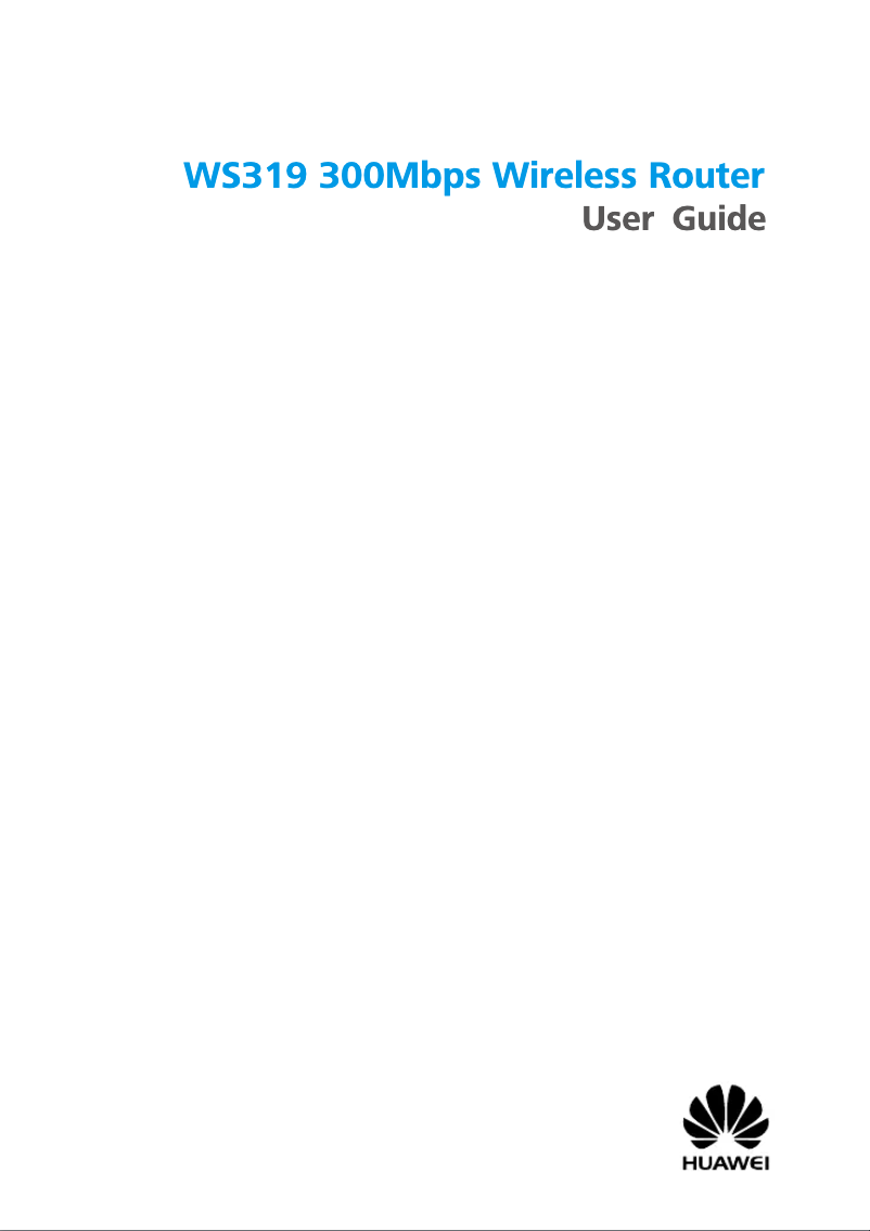 Page 1 de la notice Manuel utilisateur Huawei WS319