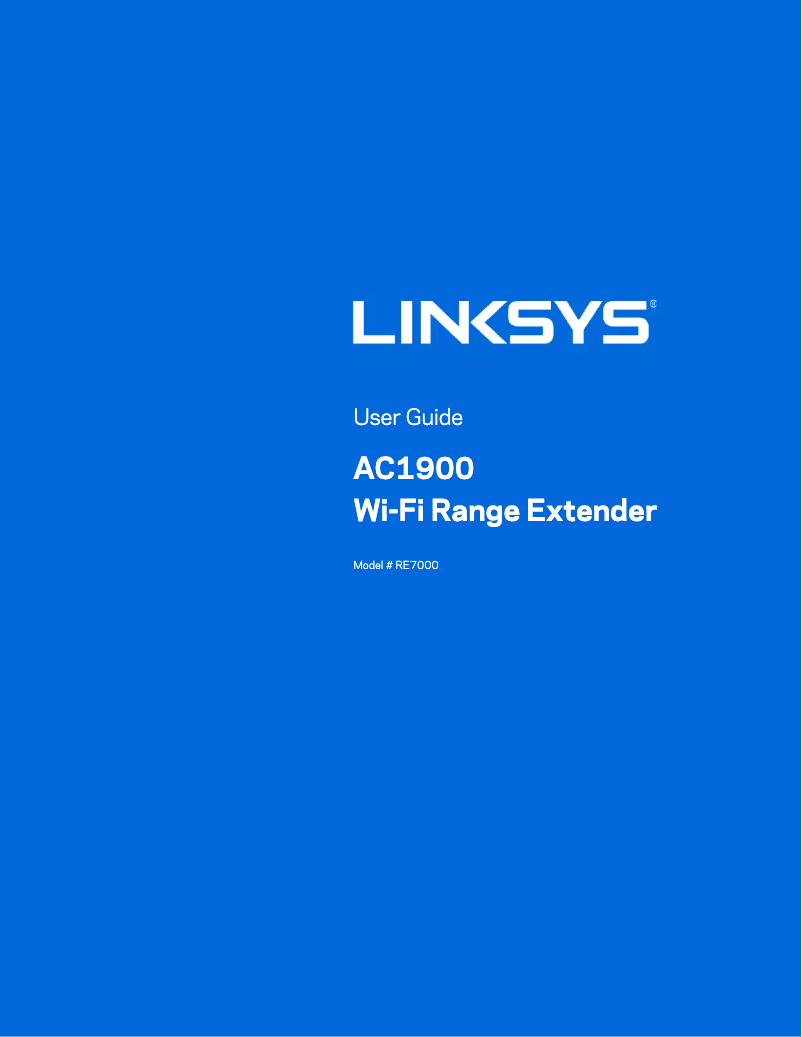Página 1 del manual Manual de usuario Linksys RE7000