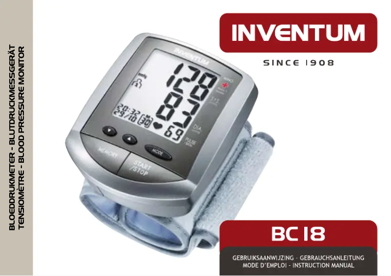 Page 1 de la notice Manuel utilisateur Inventum BC18