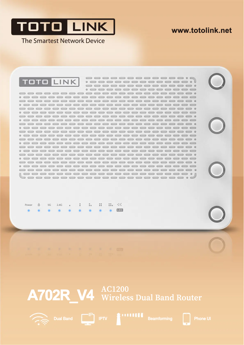 Page 1 de la notice Manuel utilisateur Totolink A702R V4