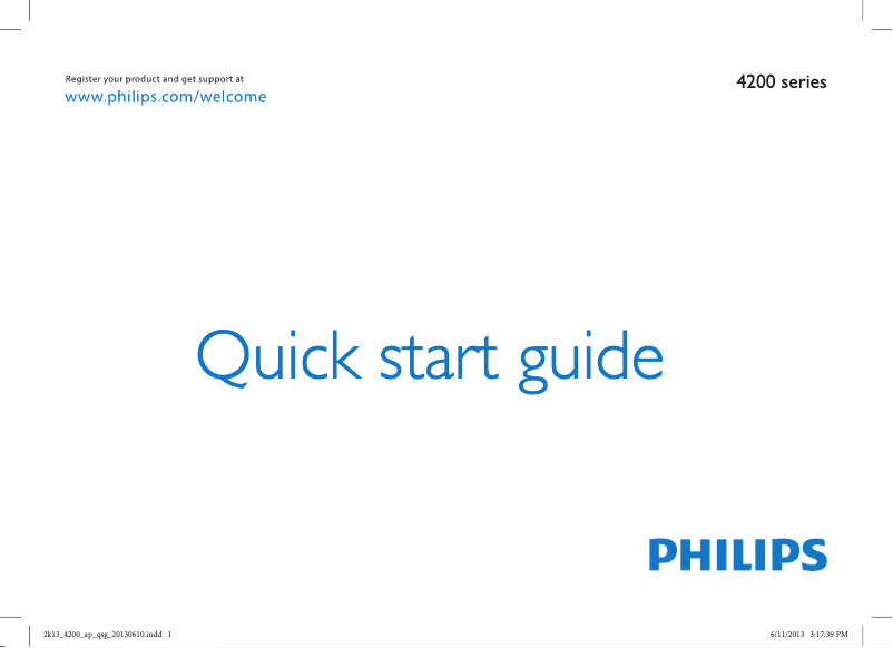 Page 1 of the manual Quick Start Guide Philips 42PFL4208D