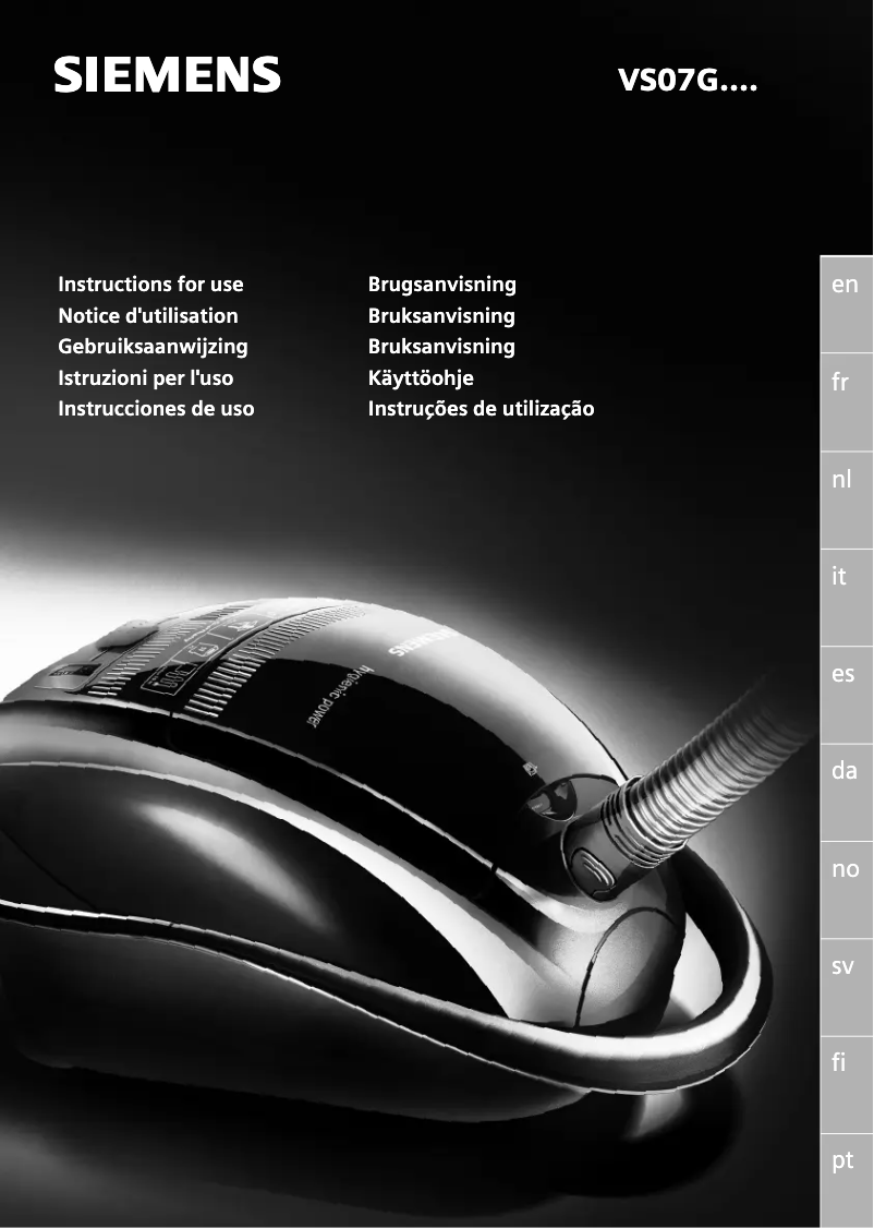Page 1 de la notice Mode d'emploi Siemens VS07GP1266