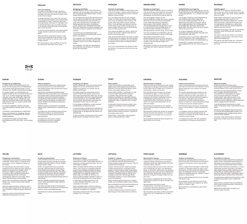 Image de la première page du manuel de l'appareil BOSJÖN