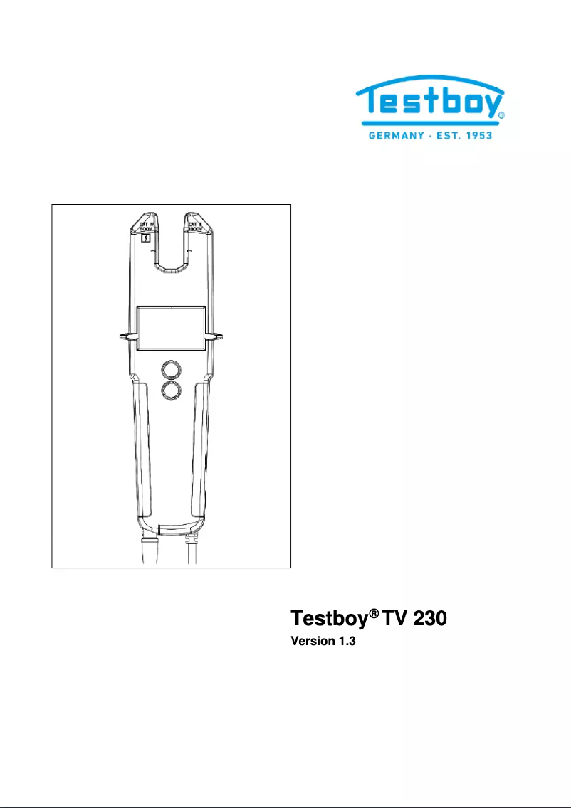 Página 1 del manual Manual de usuario Testboy TV 230
