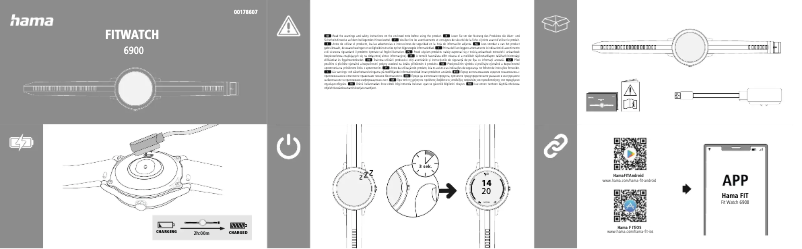 Page 1 de la notice Guide de démarrage rapide Hama Fit Watch 6900