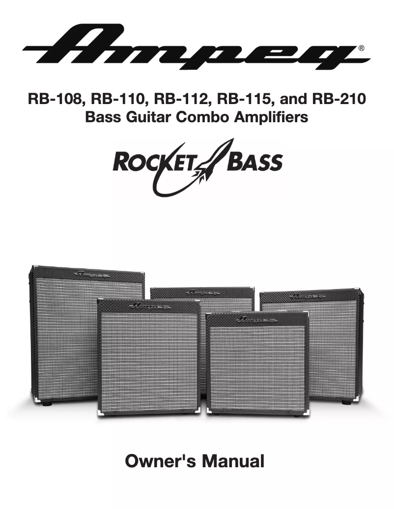 Page 1 de la notice Manuel utilisateur Ampeg Rocket Bass RB-210