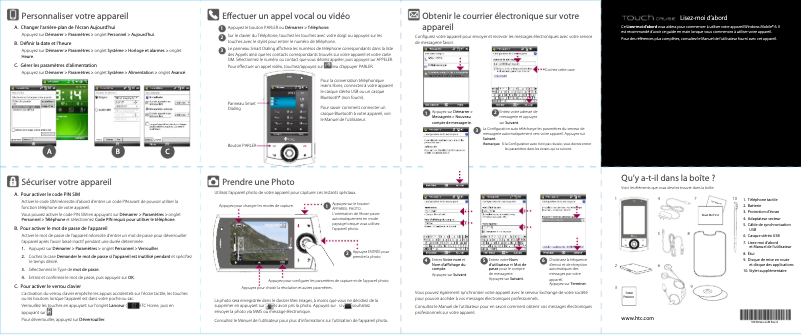 Page 1 de la notice Manuel utilisateur HTC Touch Cruise
