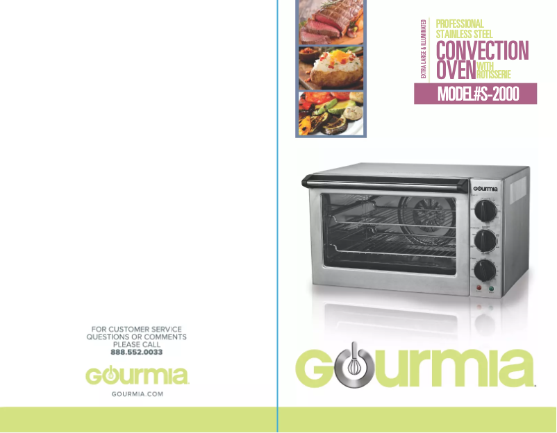 Page n°1 - Manuel utilisateur Gourmia S2000