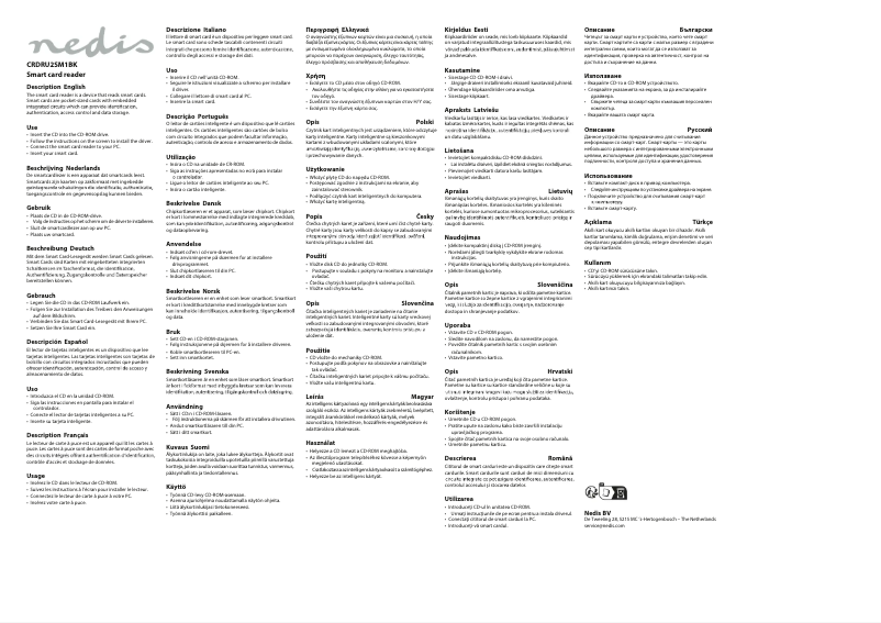 Page n°1 - Manuel utilisateur Nedis CRDRU2SM1BK