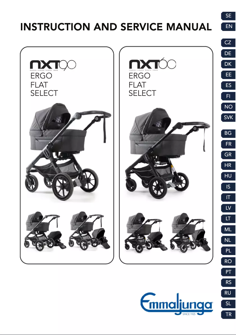 Page 1 de la notice Manuel utilisateur Emmaljunga Sento Max Flat