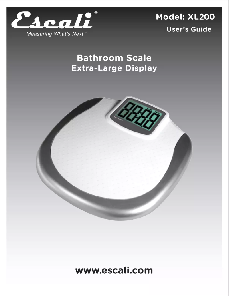 Image de la première page du manuel de l'appareil XL Display Bathroom Scale