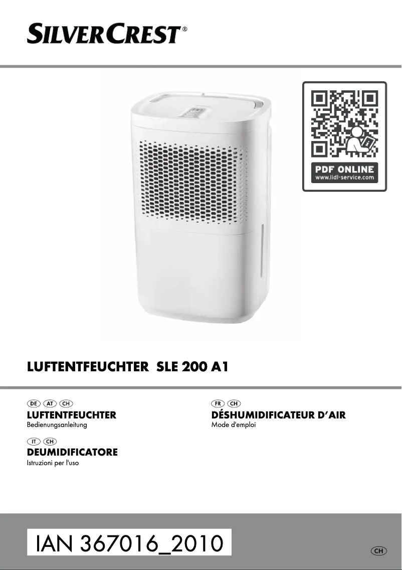 Image de la première page du manuel de l'appareil SLE 200 A1