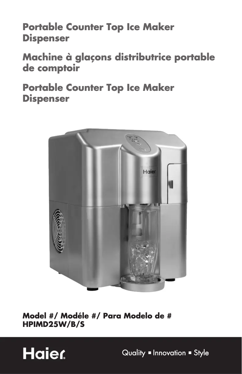Page 1 de la notice Manuel utilisateur Haier HPIMD25B