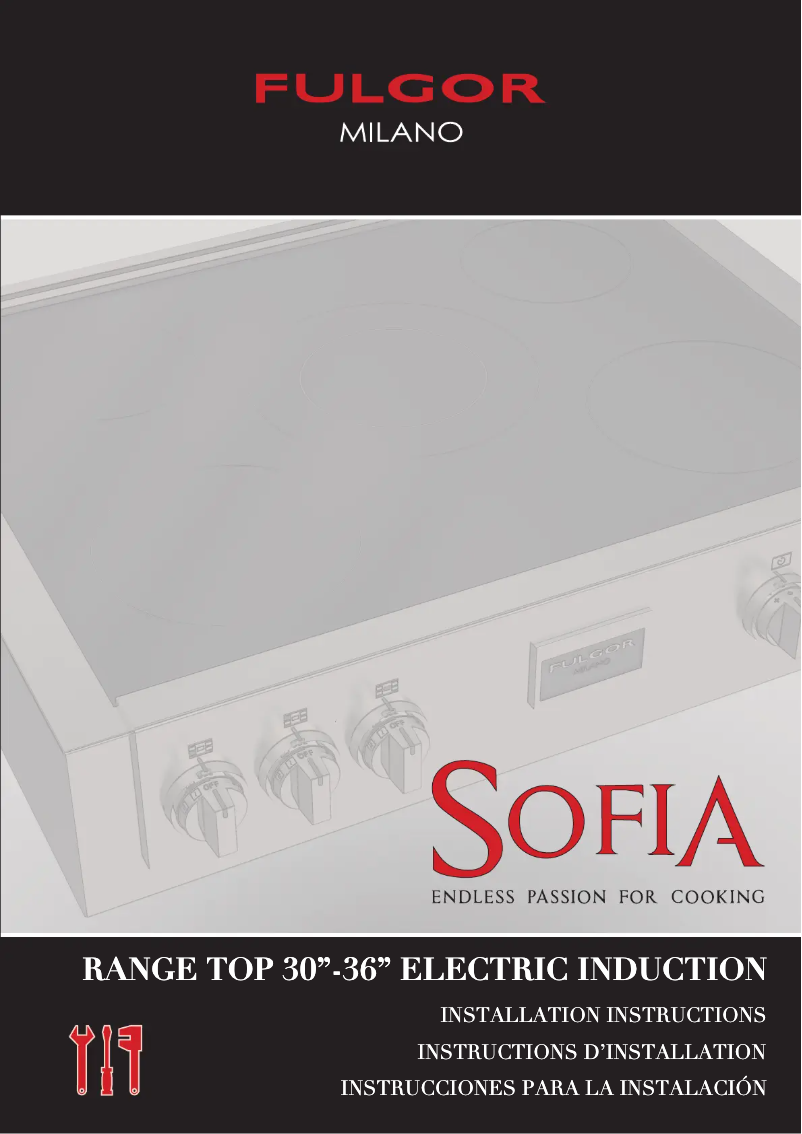 Page 1 de la notice Guide d'installation Fulgor Milano F6IRT365S1