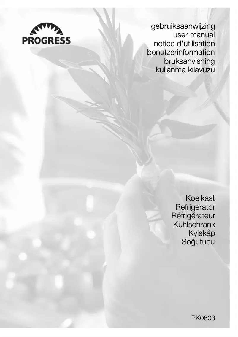 Page 1 de la notice Manuel utilisateur Progress PK0803