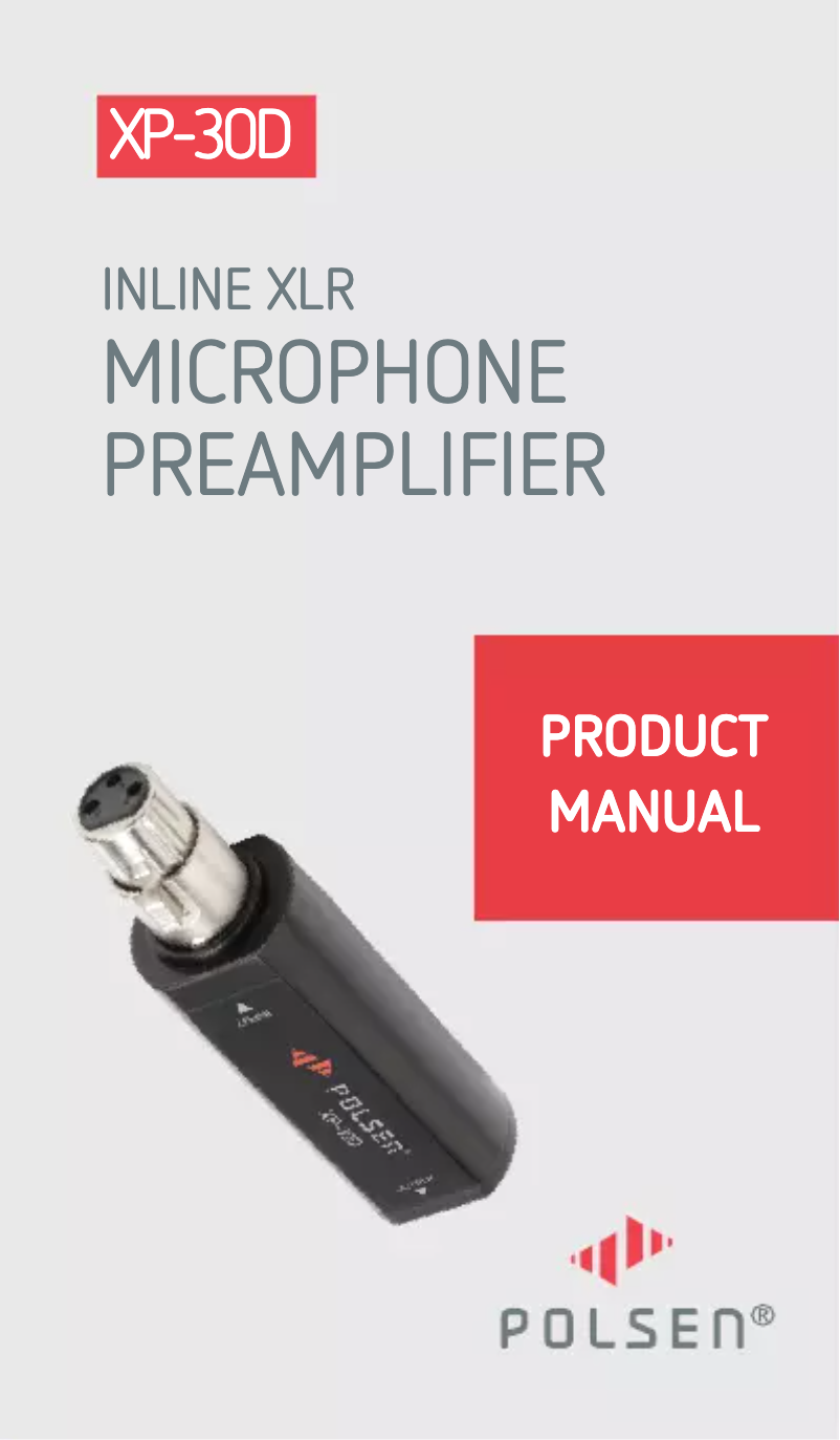 Page 1 de la notice Manuel utilisateur Polsen XP-30D