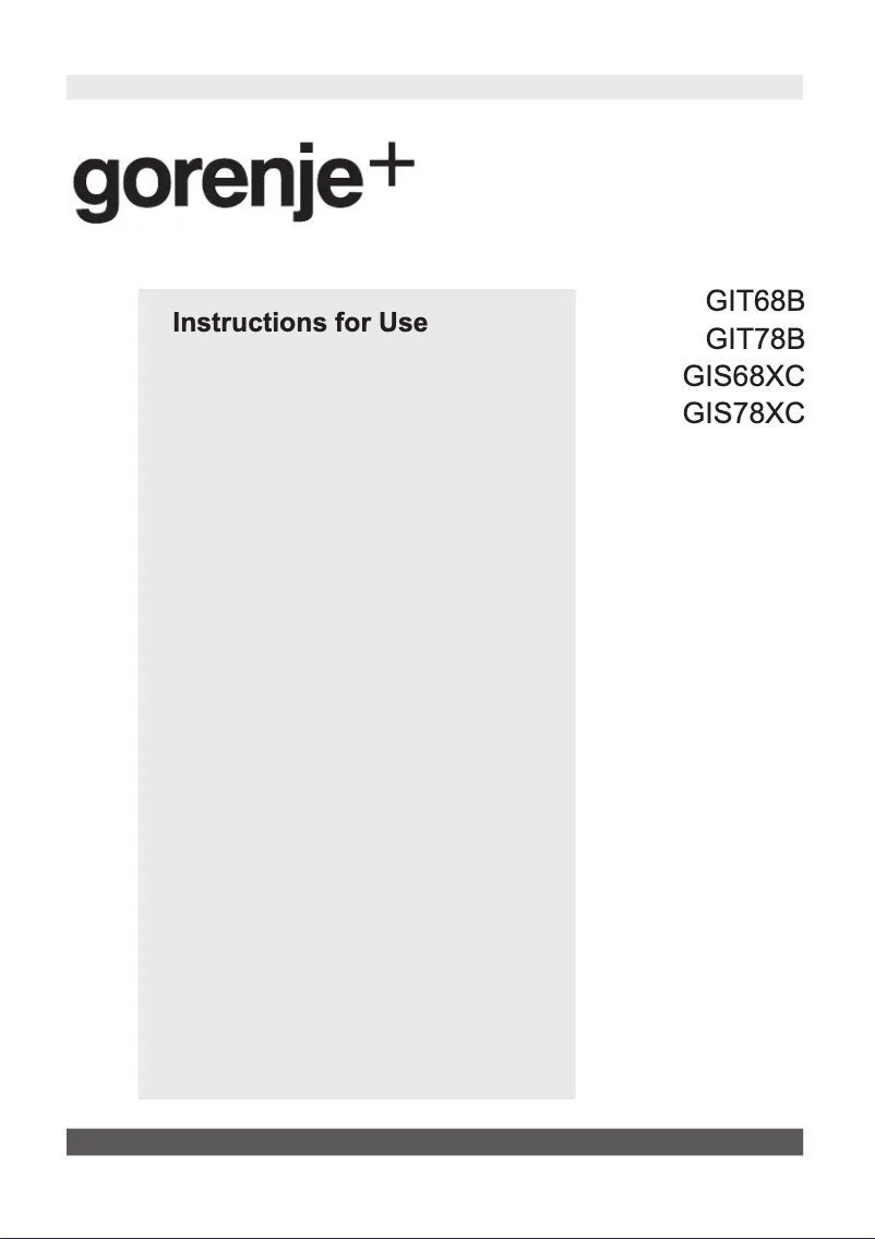 Page n°1 - Guide d'installation Gorenje GIS78XC