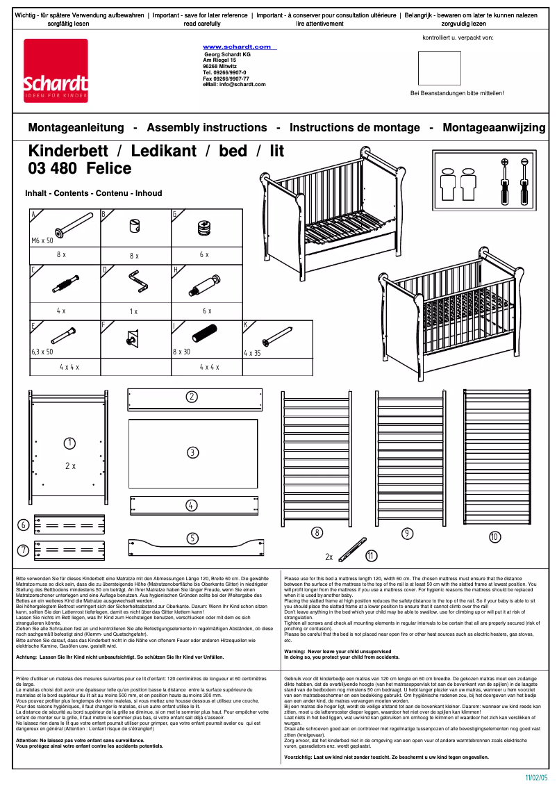 Page 1 de la notice Manuel utilisateur Schardt Felice
