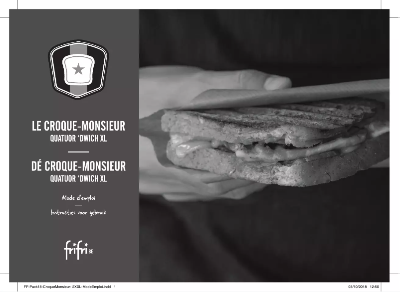 Image de la première page du manuel de l'appareil Croque 4 XL Quatutor