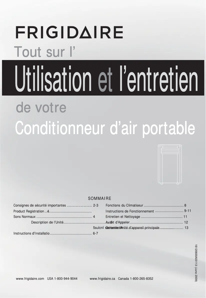 Image de la première page du manuel de l'appareil FFPA1022R1