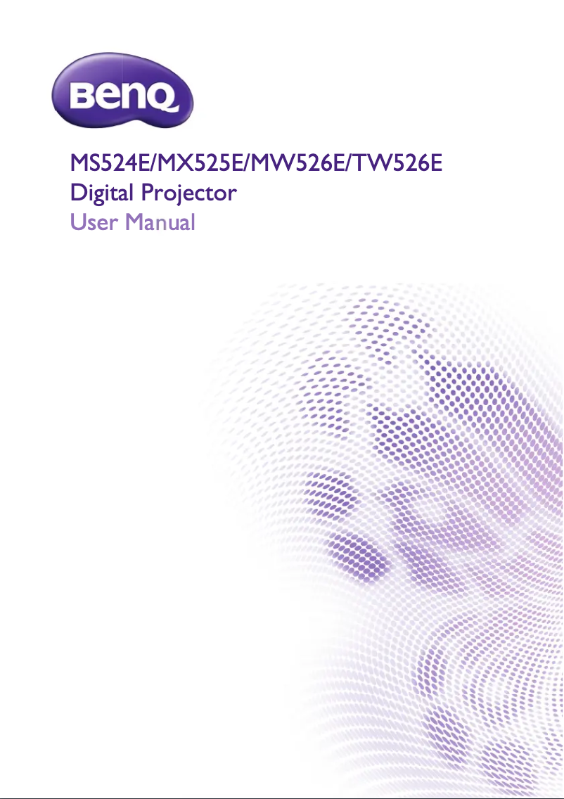Page 1 de la notice Manuel utilisateur BenQ TW526E
