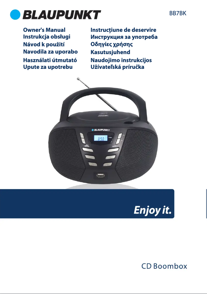 Page 1 de la notice Manuel utilisateur Blaupunkt BB7