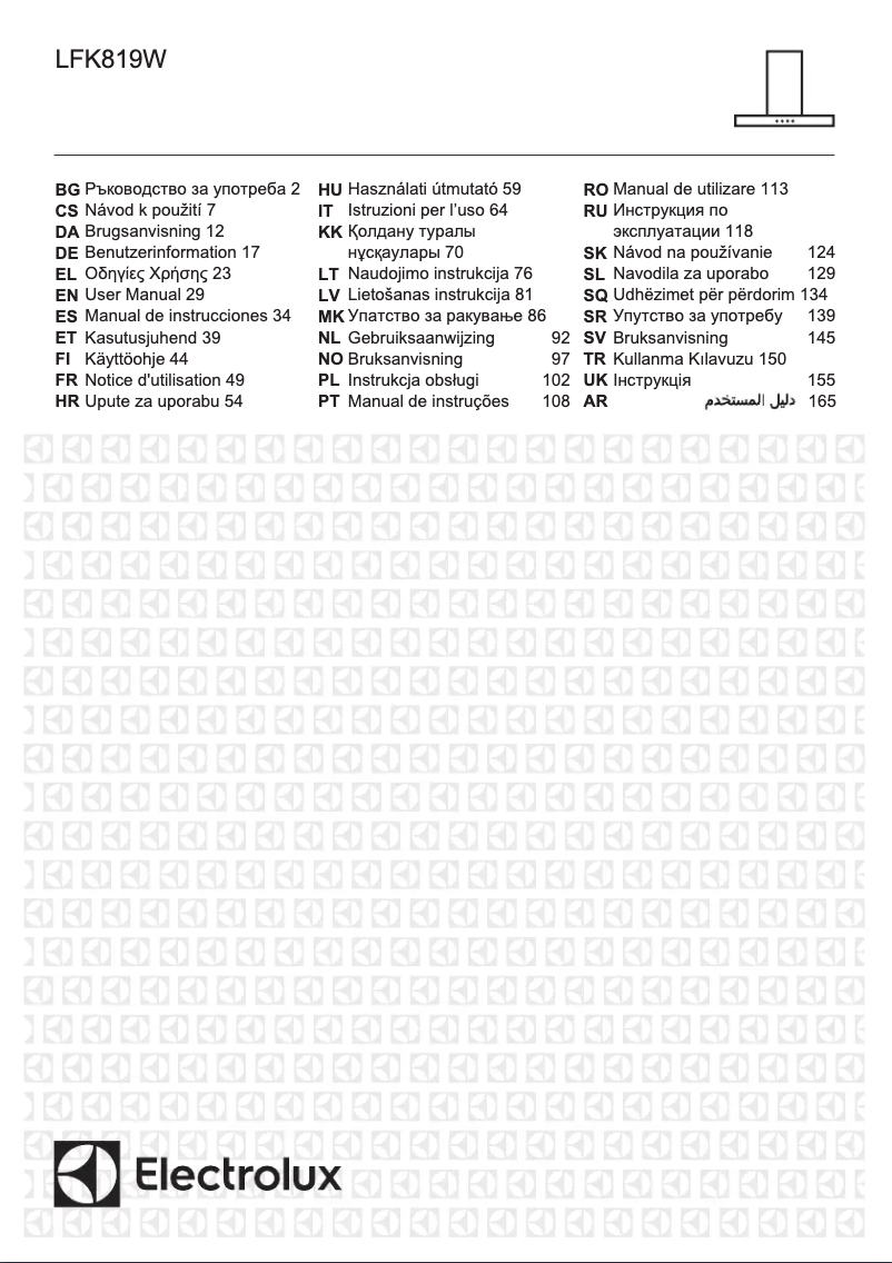Image de la première page du manuel de l'appareil LFK819W