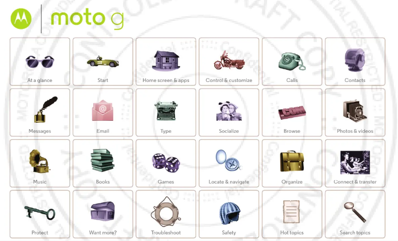 Image de la première page du manuel de l'appareil MOTO G 4G LTE