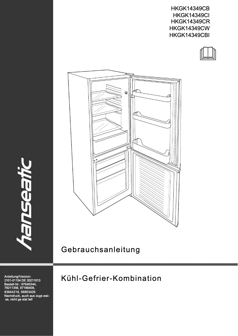 Image de la première page du manuel de l'appareil HKGK14349CW