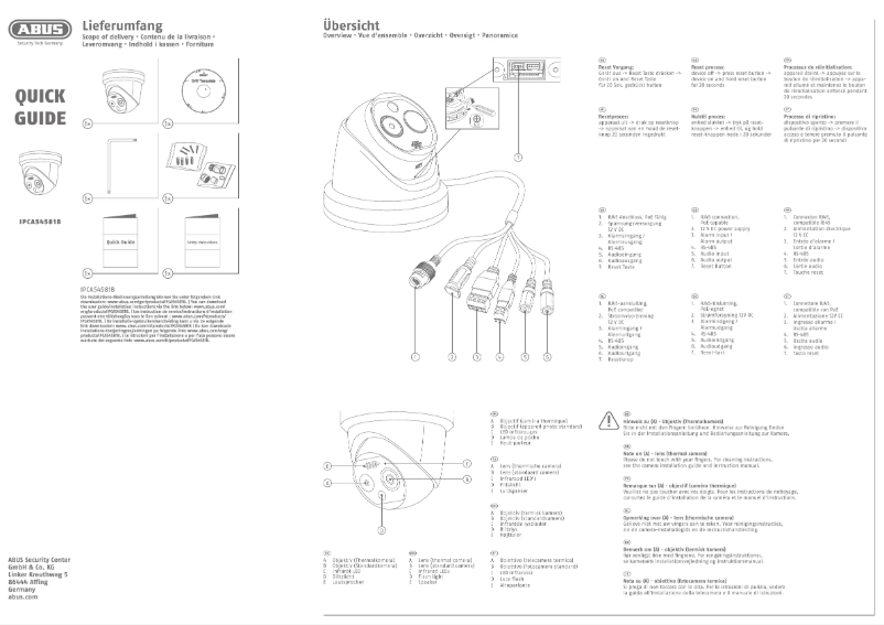 Página 1 del manual Guía de inicio rápido Abus IPCA54581B