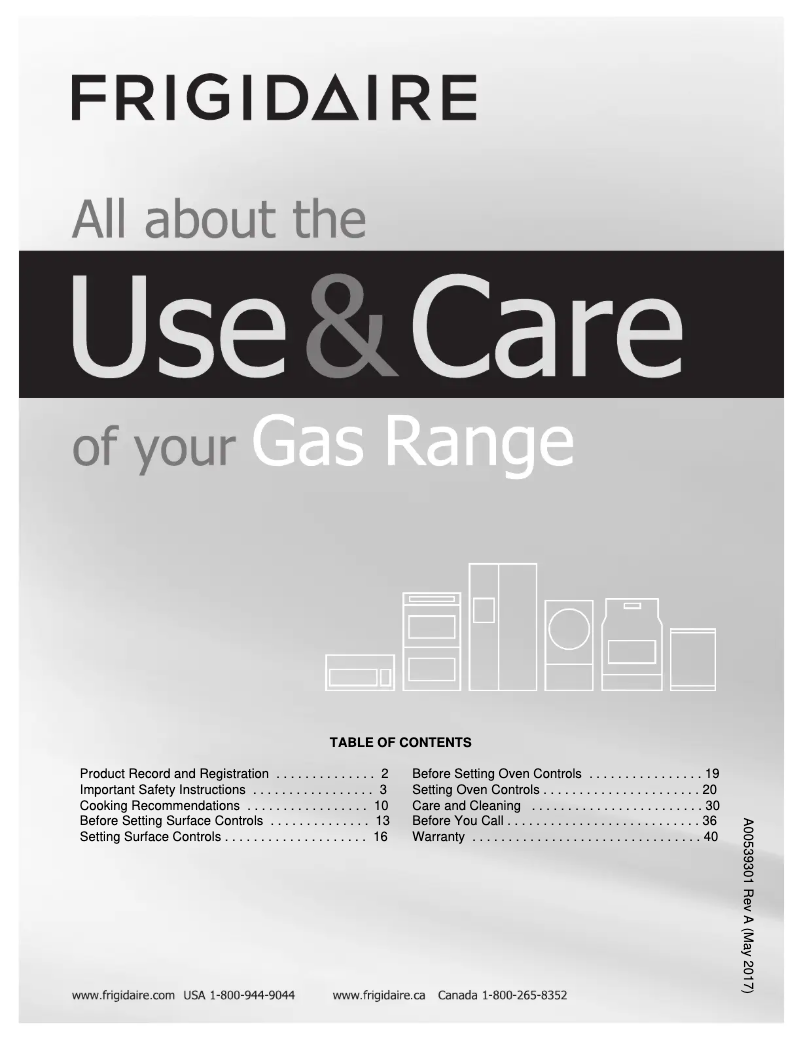 Image de la première page du manuel de l'appareil FFGS3026TW