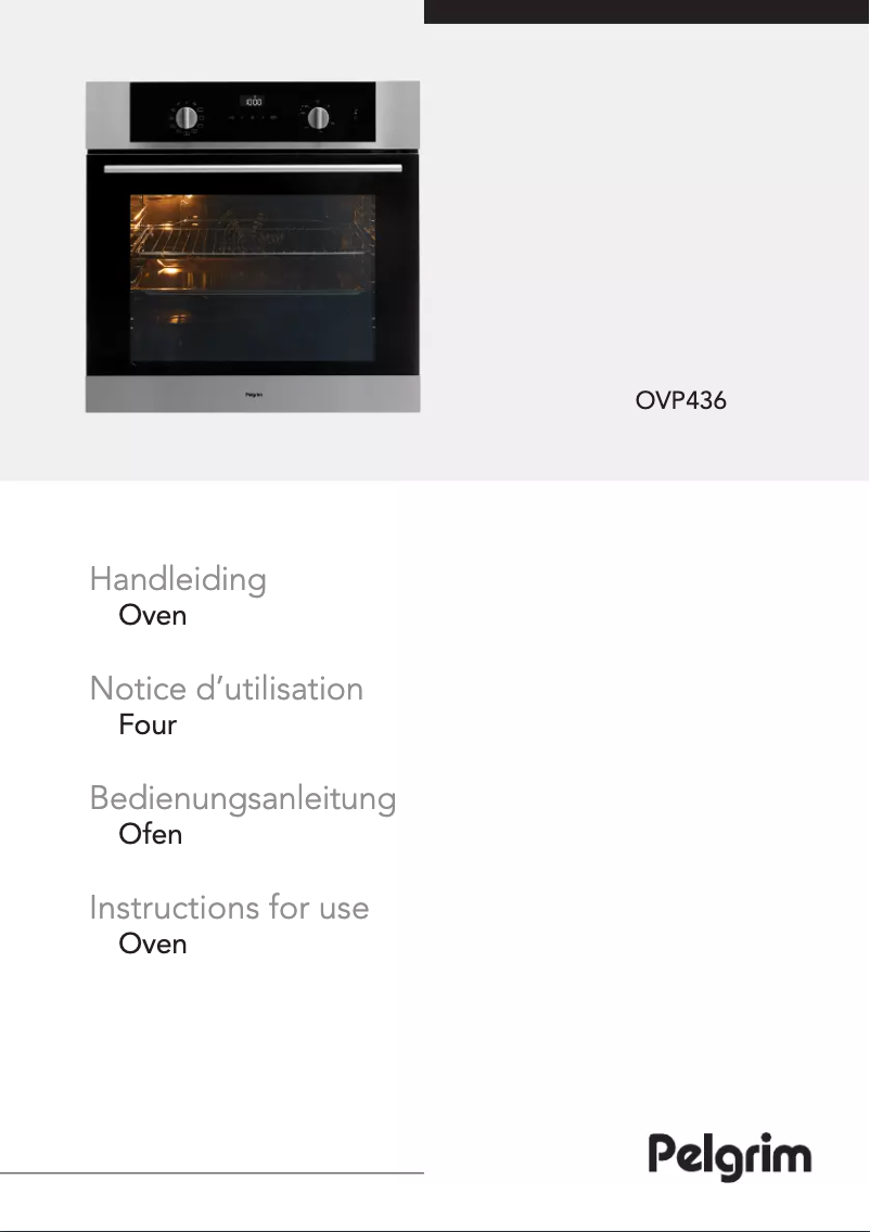 Page 1 de la notice Manuel utilisateur Pelgrim OVP436RVS